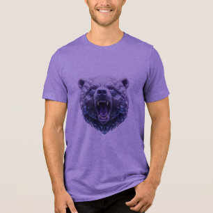 Kristallbärenkopf - Fierce 3D Digital Art T - Shir Tri-Blend Shirt
