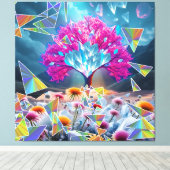 Kristallbaum Leinwanddruck (Insitu (Holzboden))