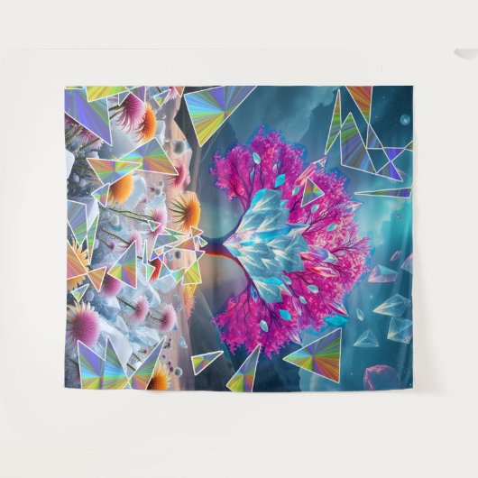 Kristallbaum Wandteppich (Vorderseite (Horizontal))