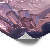 Kristallbäume-Allee am rosa Horizont Poster (Ecke)