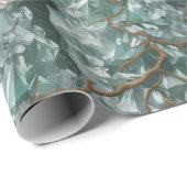 Kristallbäume mit nachblühendem Roots Wrapping Pap Geschenkpapier (Rolleneckpunkt)