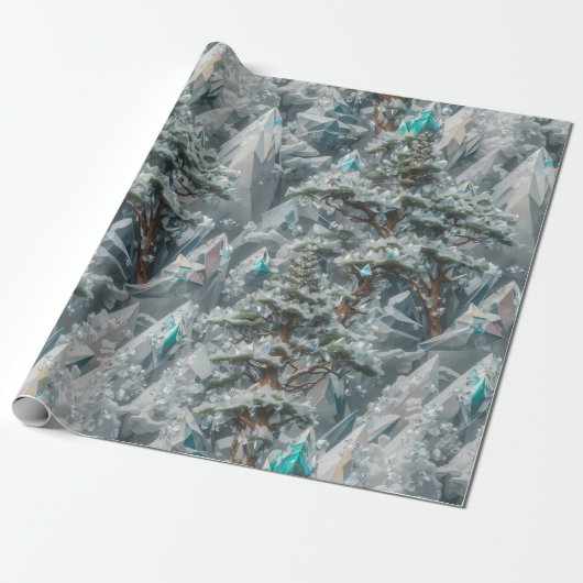 Kristallbäume und Gebirgswackelpapier Geschenkpapier (Ungerollt)