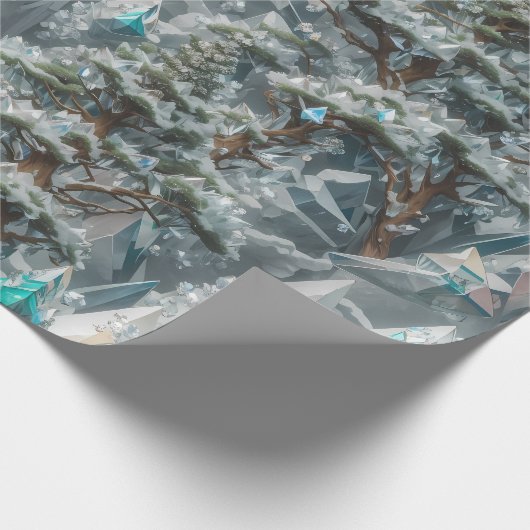Kristallbäume und Gebirgswackelpapier Geschenkpapier (Ecke)