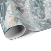 Kristallbäume und Gebirgswackelpapier Geschenkpapier (Rolleneckpunkt)