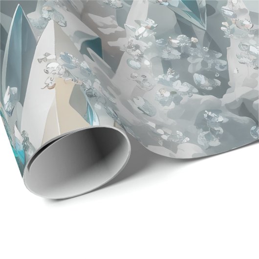 Kristallbäume und Gebirgswackelpapier Geschenkpapier (Rolleneckpunkt)