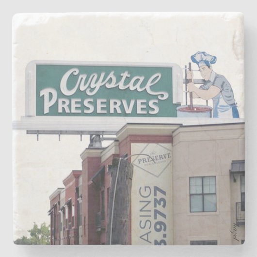 Kristallbewahrer Untersetzer, New Orleans Steinuntersetzer (Vorderseite)