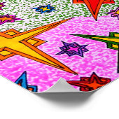 Kristallbildung - abstrakt zeichnend poster (Ecke)