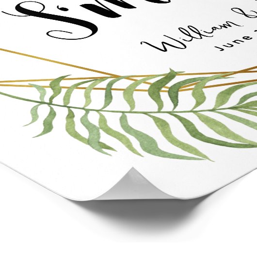 Kristallblättergrün - mehr Hochzeit oder Party Poster (Ecke)