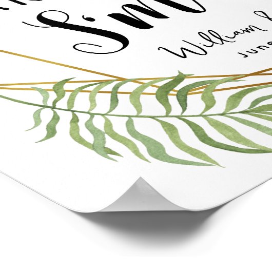 Kristallblättergrün - mehr Hochzeit oder Party Poster (Ecke)