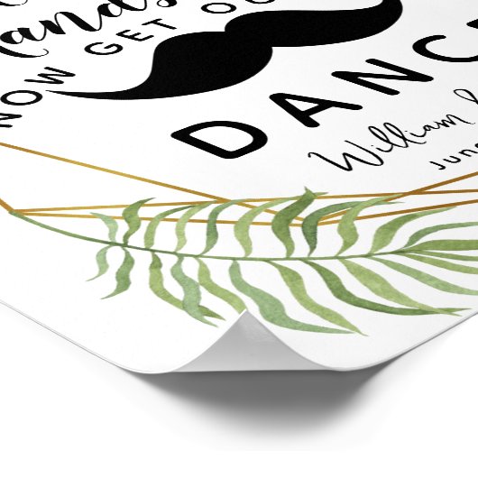 Kristallblättrige Blätter GENTLEMEN BADEZIMMER Hoc Poster (Ecke)