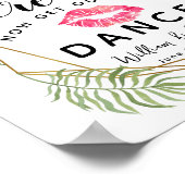 Kristallblättrige Blätter Ladys BATHROOM Hochzeits Poster (Ecke)