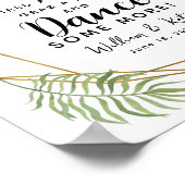 Kristallblättriges Hochzeitsschild Poster (Ecke)