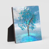 Kristallblauer Baum Fotoplatte (Vorderseite)