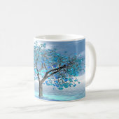 Kristallblauer Baum Kaffeetasse (VorderseiteRechts)