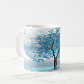 Kristallblauer Baum Kaffeetasse (Vorderseite Links)