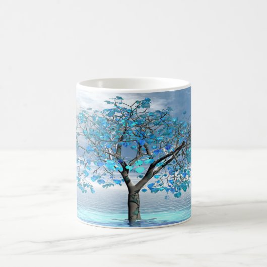 Kristallblauer Baum Kaffeetasse (Mittel)