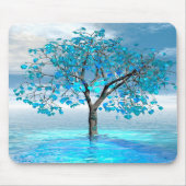 Kristallblauer Baum-Mauspad Mousepad (Vorne)