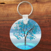 Kristallblauer Baum Schlüsselanhänger (Vorderseite)