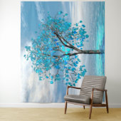 Kristallblauer Baum Wandteppich (Beispiel)