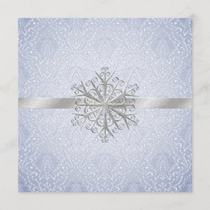 Kristallblauer Winter Hochzeitseinladung Einladung