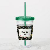 Kristallblooms: Anpassbar Acryltrinkbecher (Vorderseite)