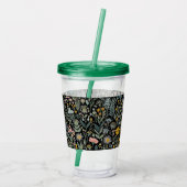 Kristallblooms: Anpassbar Acryltrinkbecher (Rückseite)