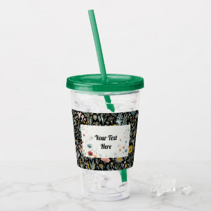 Kristallblooms: Anpassbar Acryltrinkbecher