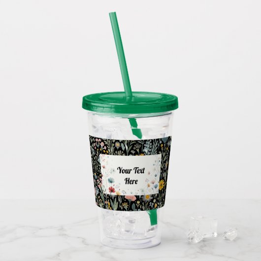 Kristallblooms: Anpassbar Acryltrinkbecher (Vorderseite Ice)