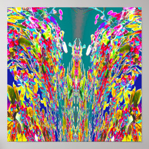 KristallBlume digitaler Energiefluß Reiki Meister Poster