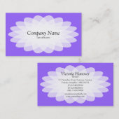 KristallBlume - Lila Visitenkarte (Vorne/Hinten)