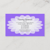 KristallBlume - Lila Visitenkarte (Rückseite)