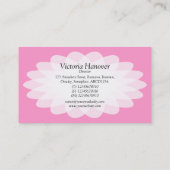KristallBlume - Rosa Visitenkarte (Rückseite)