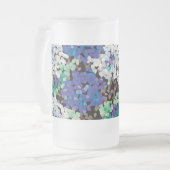 Kristallblumenblüten Mattglas Bierglas (Vorderseite Links)