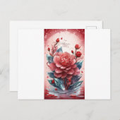 Kristallblüten der Liebe: Valentinstag Gruß C Postkarte (Vorne/Hinten)