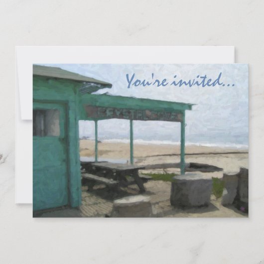 Kristallbucht-Party Einladungen (Vorderseite)