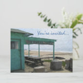 Kristallbucht-Party Einladungen (Stehend Vorderseite)