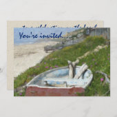 Kristallbucht-Party Einladungen (Vorne/Hinten)