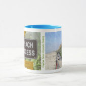 "Kristallbucht-Strand-" Tasse (Zentrum)