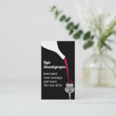 Kristalldekoratives Weinglas, das Weinflasche gieß Visitenkarte (Stehend Vorderseite)