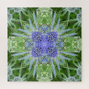Kristalldistel-Blumenmuster Puzzle