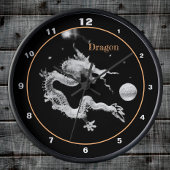 Kristalldrache und Drachen Lore / Geburt des Drach Runde Wanduhr