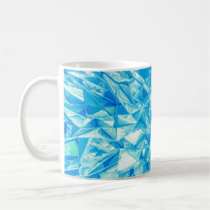 Kristalldreieck, 3D gerenderter Hintergrund. Kaffeetasse