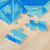 Kristalldreieck, 3D gerenderter Hintergrund. Puzzle (Seite)