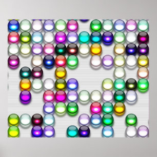 Kristalle Art Random Colors Balls 12 x 10 Poster