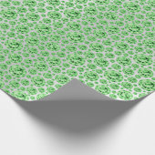 Kristalle Diamond Gray Silver Green Confetti Dots Geschenkpapier (Ecke)