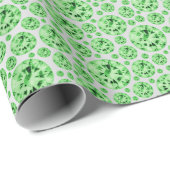 Kristalle Diamond Gray Silver Green Confetti Dots Geschenkpapier (Rolleneckpunkt)