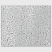 Kristalle Diamond Gray Silver Metal Confetti Dots Geschenkpapier (Flach)