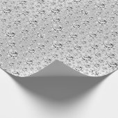 Kristalle Diamond Gray Silver Metal Confetti Dots Geschenkpapier (Ecke)