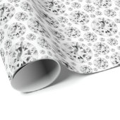 Kristalle Diamond White Gray Silver Delicate Geschenkpapier (Rolleneckpunkt)