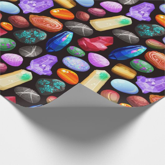 Kristalle/Edelsteine Geschenkpapier (Ecke)